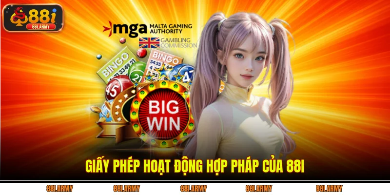 Giấy phép hoạt động hợp pháp của 88i 